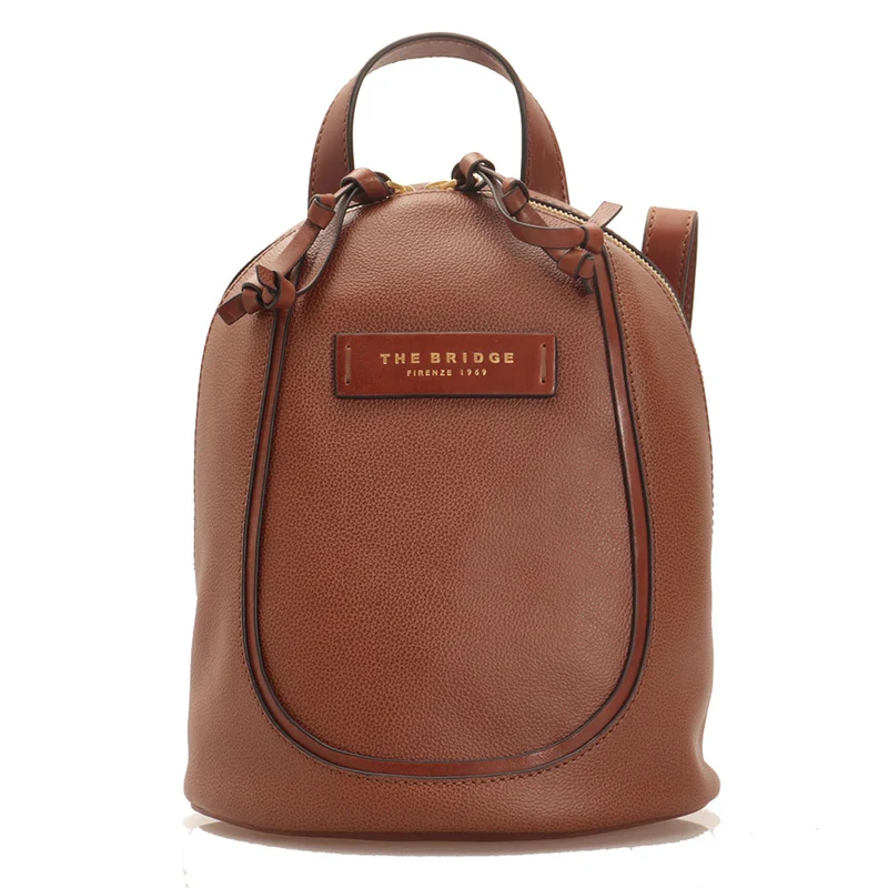 Zaino Donna Small THE BRIDGE linea Domitilla in Pelle Marrone