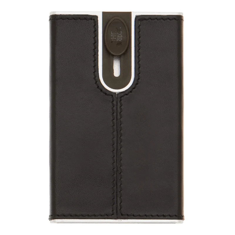 Porta Carte con Sliding System THE BRIDGE linea Story in Pelle Nera con RFID
