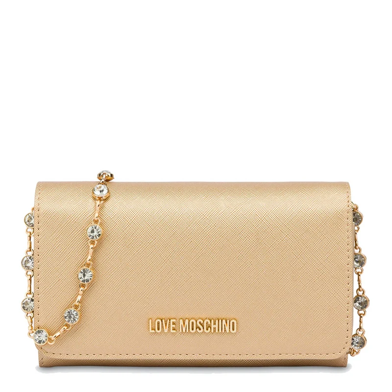 Portafoglio con Catena LOVE MOSCHINO linea Gift Capsule color Oro