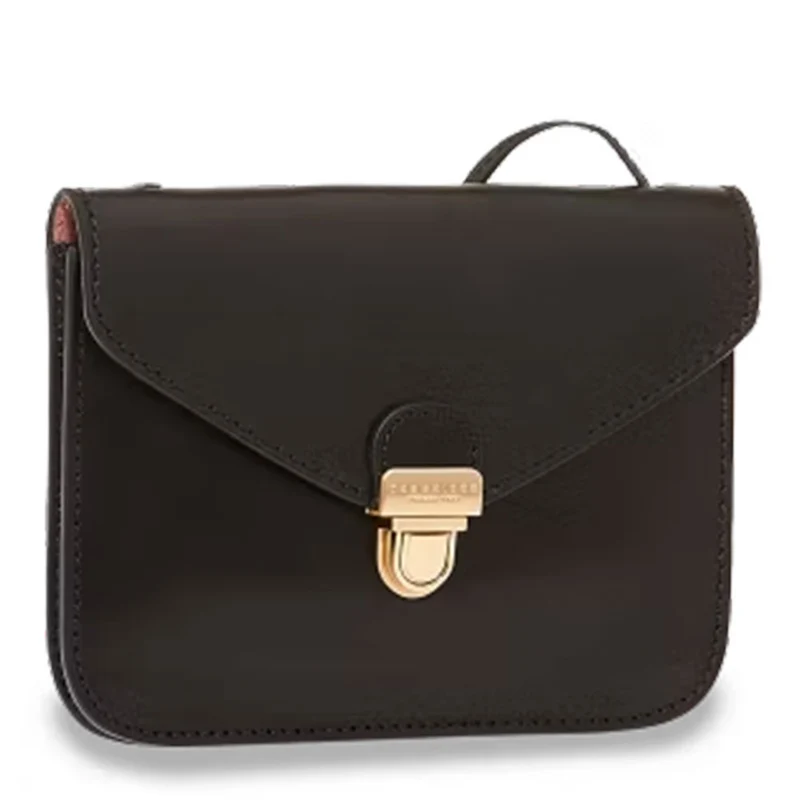 Borsa Donna a Tracolla Piccola THE BRIDGE linea Rustici in Pelle Nera