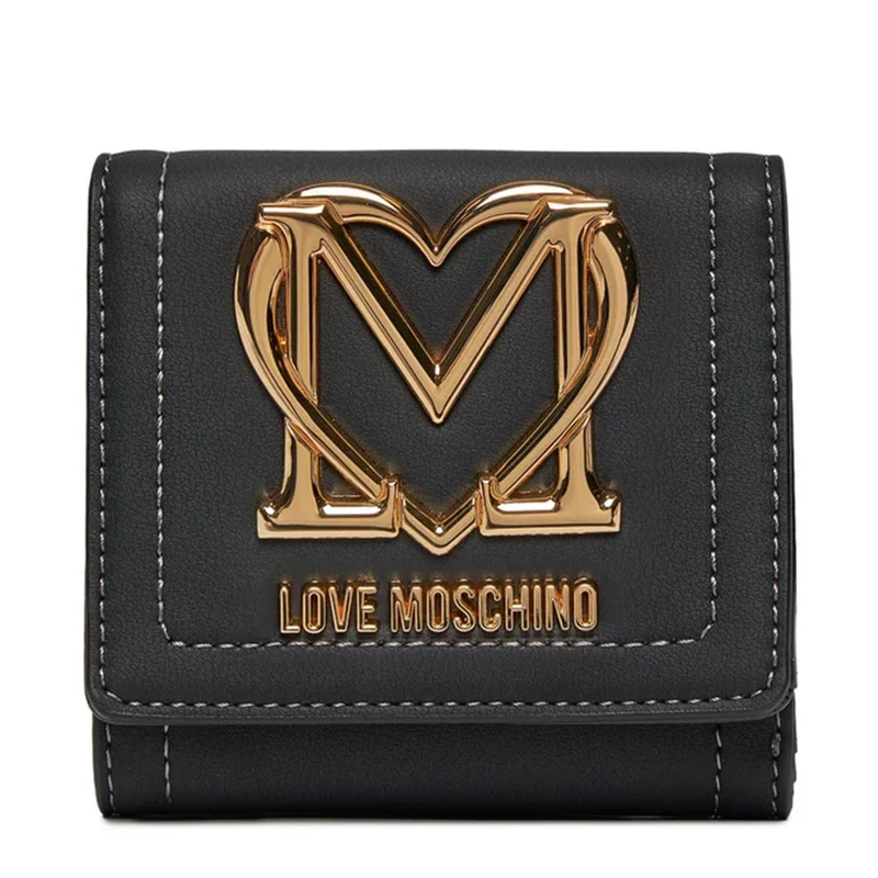 Portafoglio Donna Piccolo con Bottone LOVE MOSCHINO colore Nero