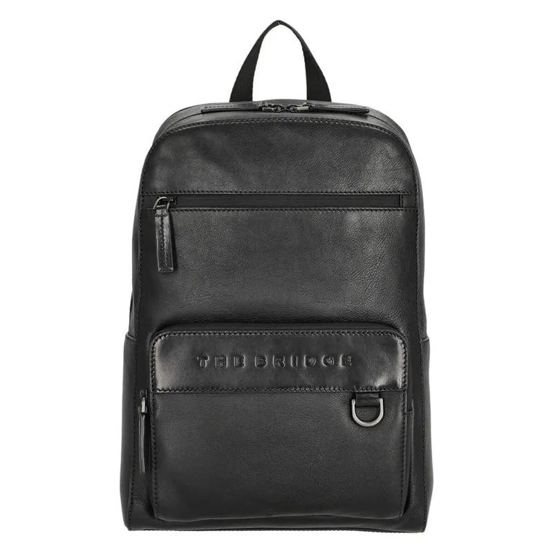 Zaino Uomo Small THE BRIDGE linea Damiano in Pelle Nera