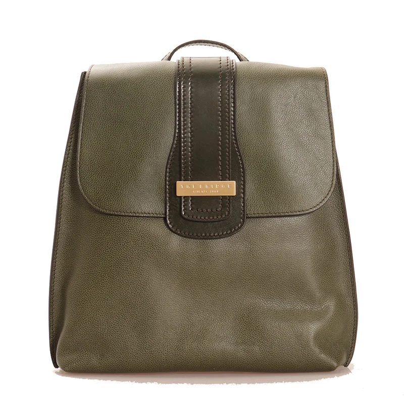 Zaino Donna con Pattina THE BRIDGE linea Bice in Pelle Verde