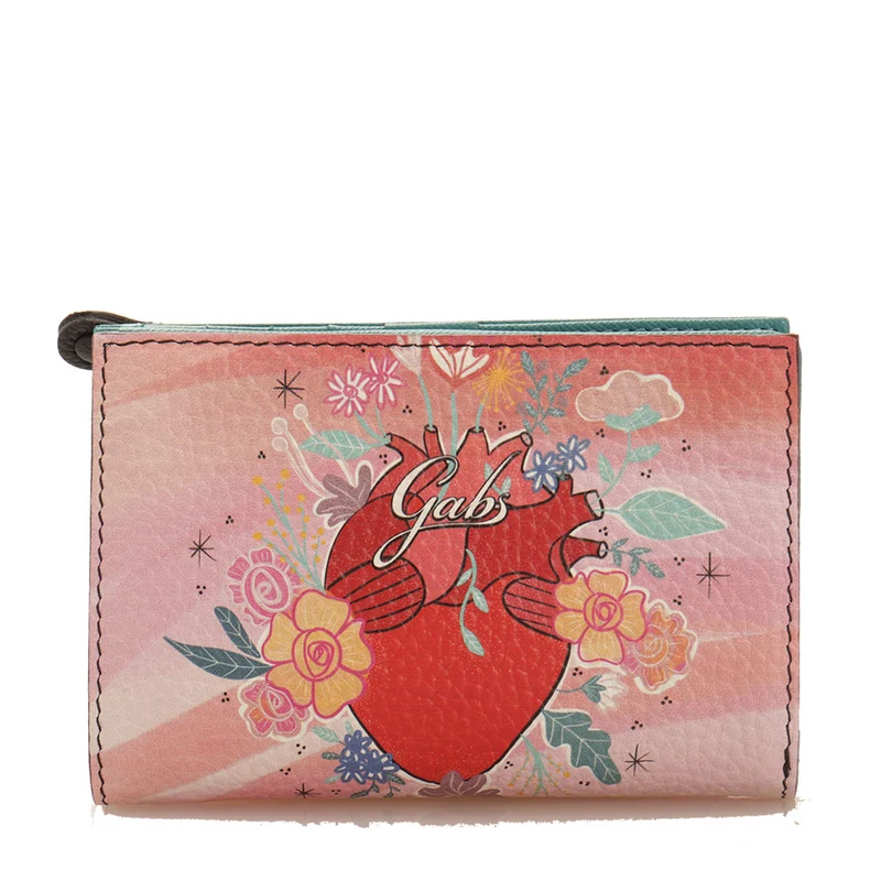 Portafoglio Donna con Bottone GABS Gmoney14 Lab in Pelle stampa Fiorisciti
