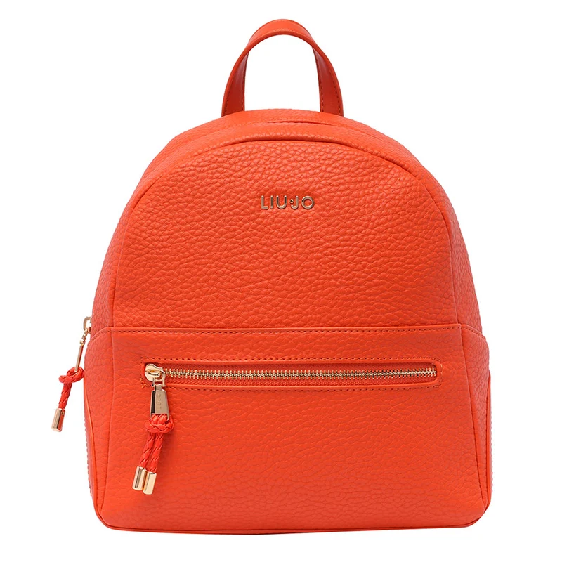 Zaino Donna LIU JO Better Ecosostenibile Effetto Bottalato Arancio AF3161