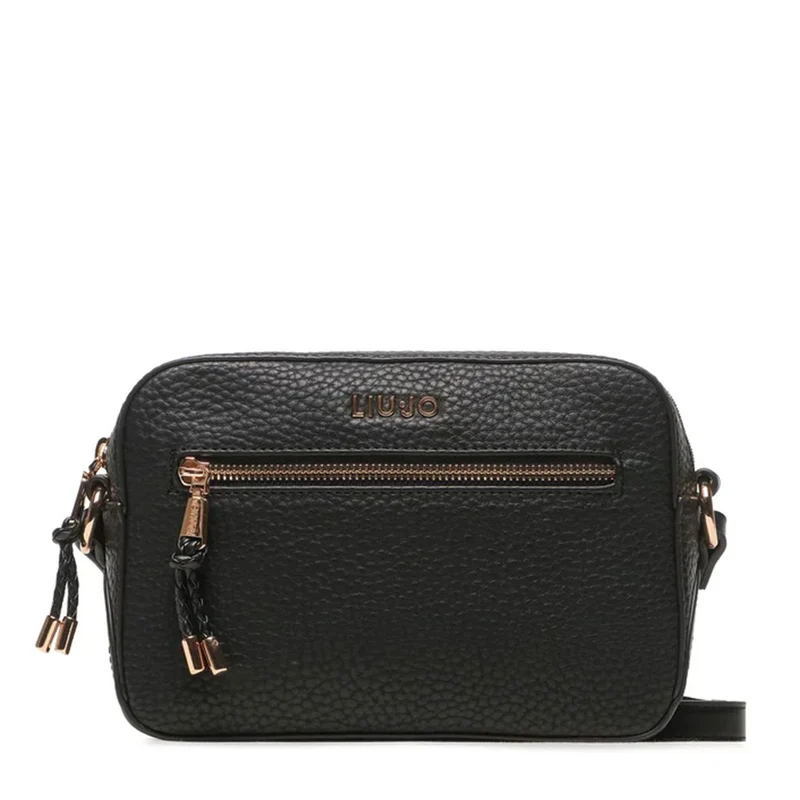 Borsa Donna a Tracolla LIU JO Better Ecosostenibile Effetto Bottalato Nero AF3164