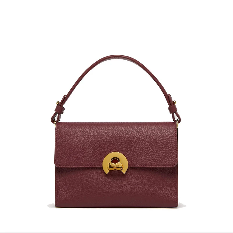 Borsa Donna a Mano con Tracolla COCCINELLE in Pelle linea Binxie Small colore Garnet Red