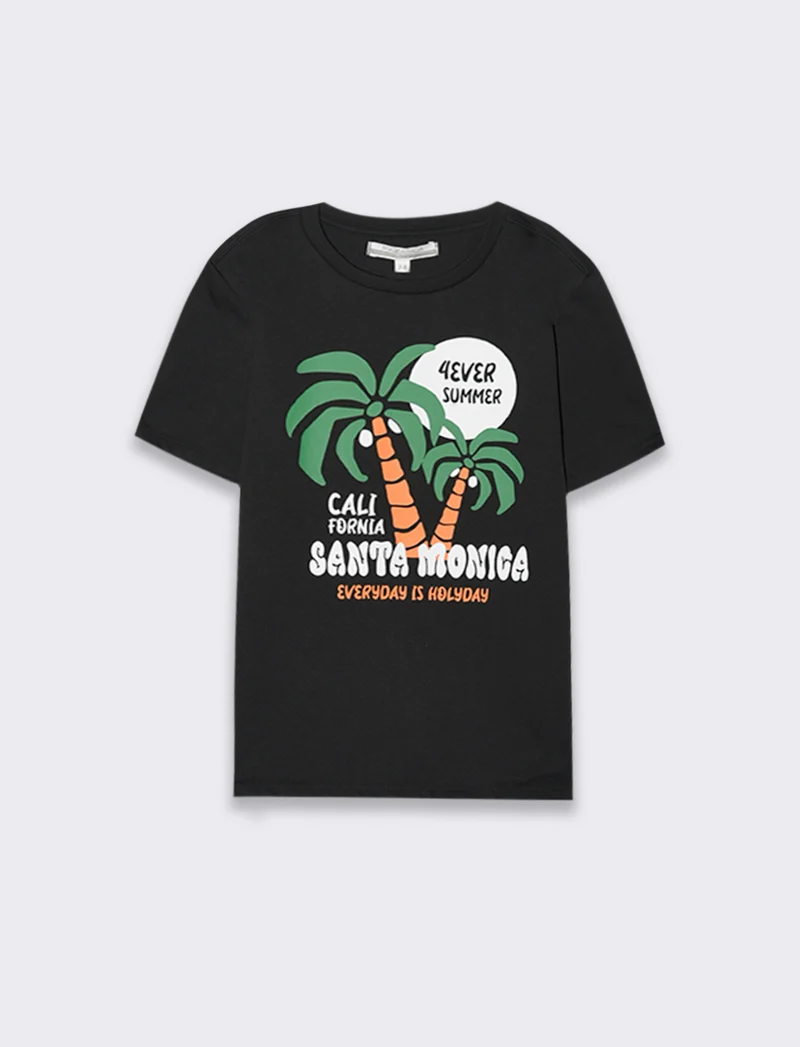 Canotta da bambino con stampa - Nero