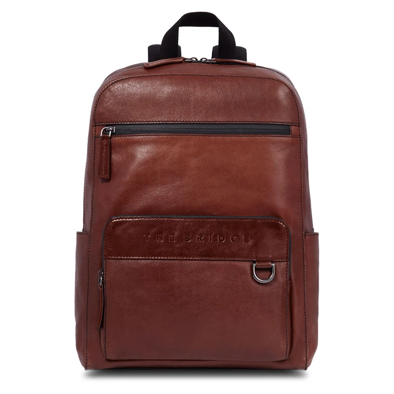 Zaino Uomo THE BRIDGE linea Damiano in Pelle Marrone
