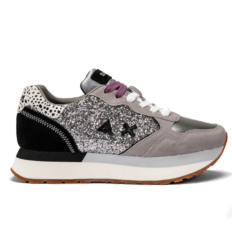 Scarpe Donna Sun68 Sneakers Kelly Big Glitter Colore Argento