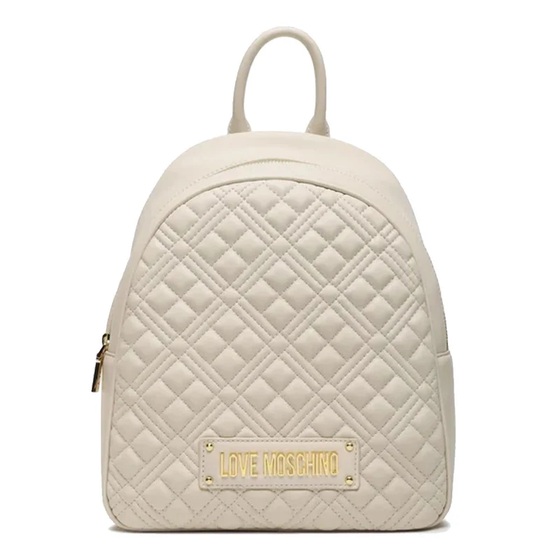 Zaino Donna Trapuntato LOVE MOSCHINO linea Love Lettering color Avorio