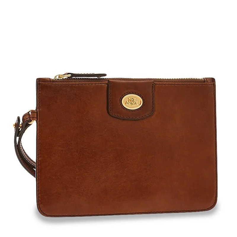 Pochette Donna a Mano THE BRIDGE in Pelle Marrone linea Ada