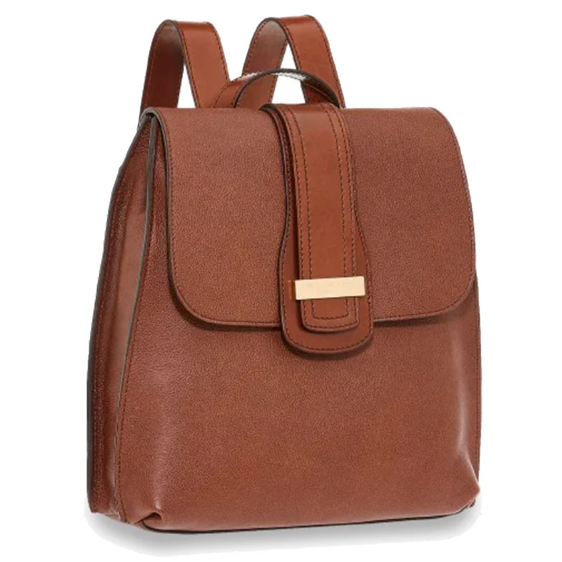 Zaino Donna con Pattina THE BRIDGE linea Bice in Pelle Marrone
