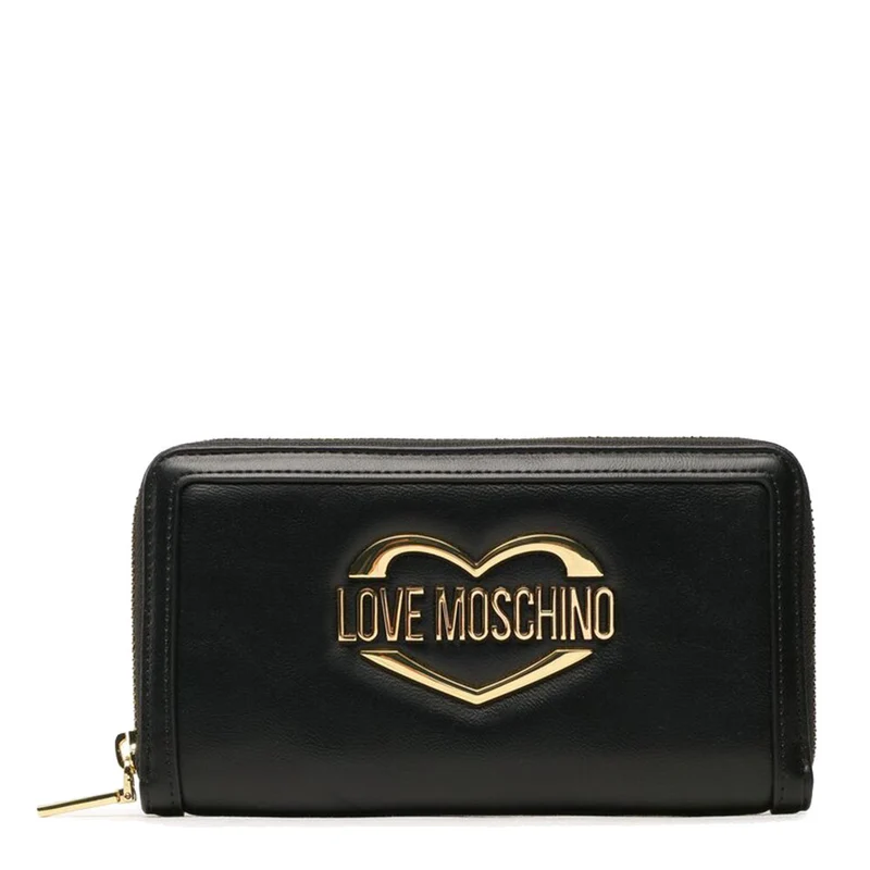 Portafoglio Donna Zip Around LOVE MOSCHINO linea Metal Logo Nero JC5622