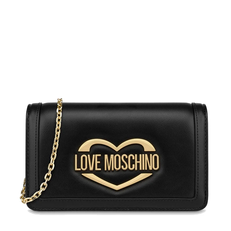 Mini Clutch con Tracolla LOVE MOSCHINO linea Heart Logo colore Nero