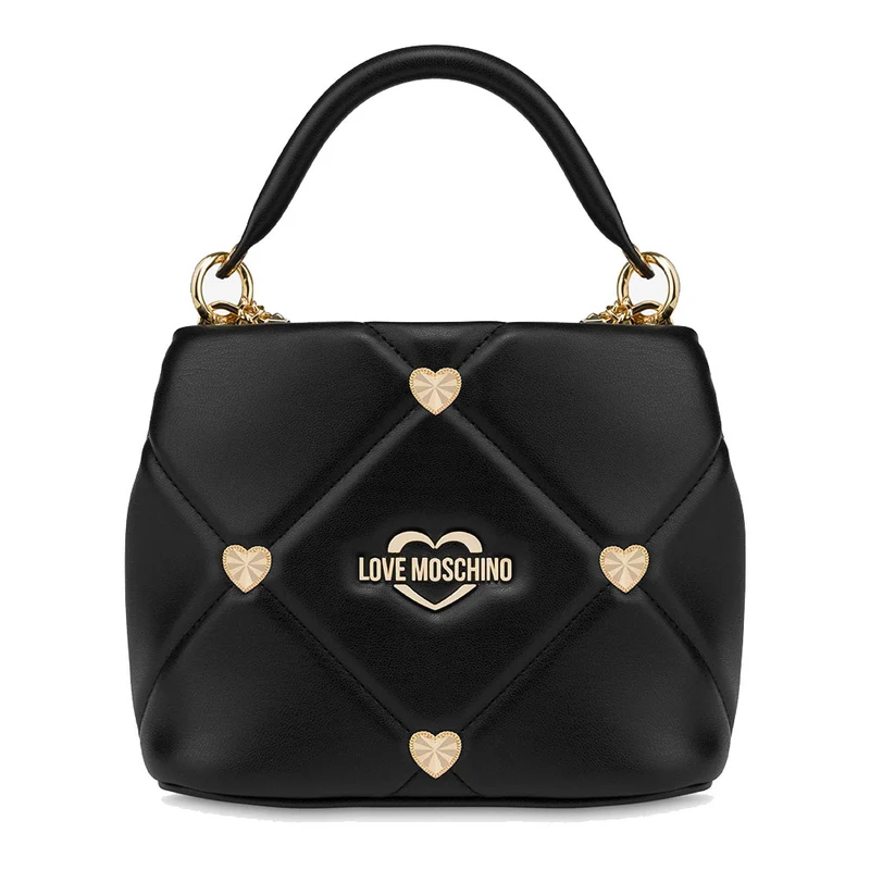 Borsa Donna Piccola a Mano LOVE MOSCHINO linea Jewel Hearts colore Nero