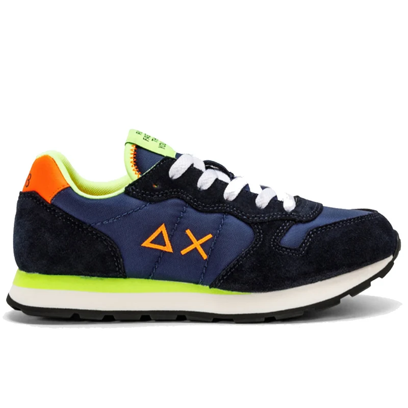 Scarpe Bambino SUN 68 Sneakers Boy's Tom Fluo Nylon Navy Blue