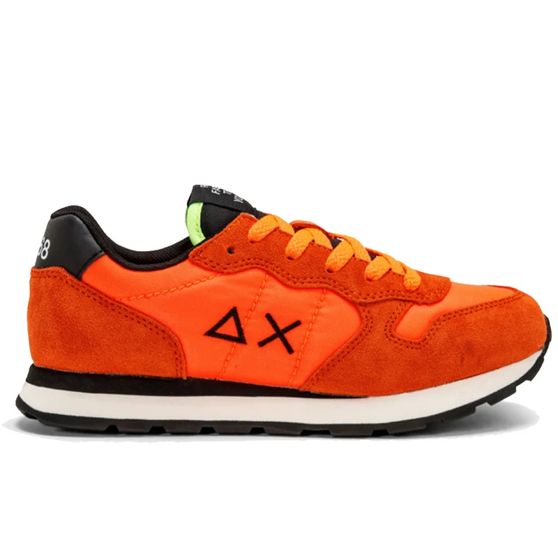 Scarpe Bambino SUN68 Sneakers Boy's Tom Solid Nylon Arancio Fluo