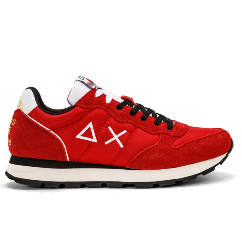 Scarpe Uomo Sun68 Sneakers Tom in Japan Colore Rosso