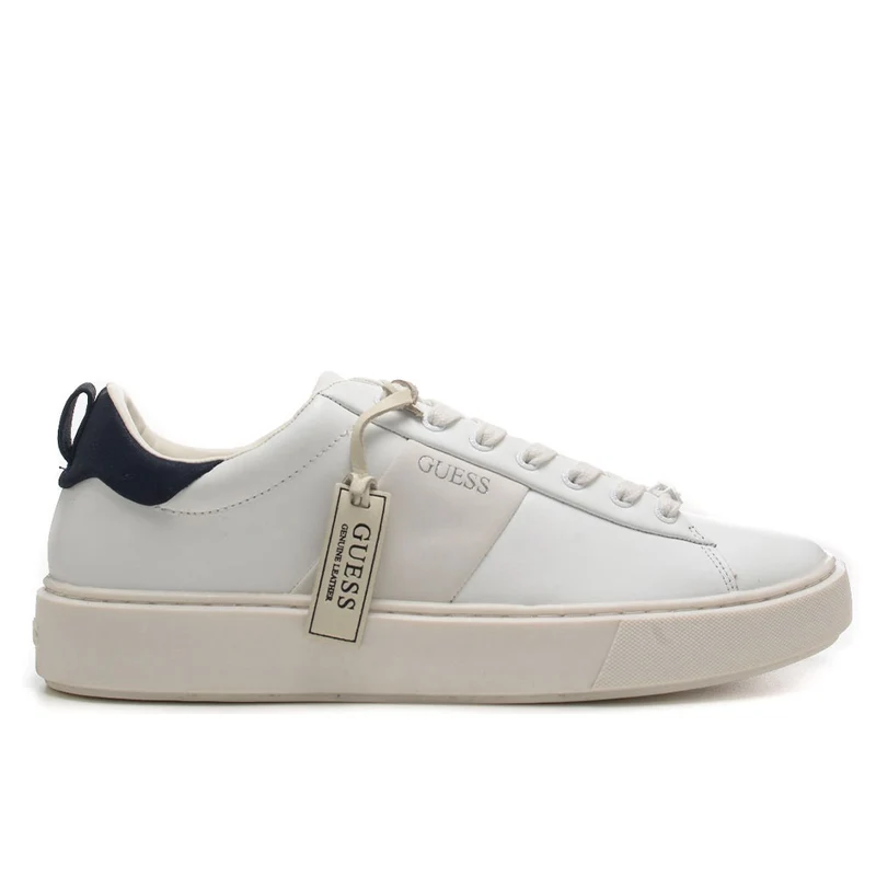 Scarpe Uomo GUESS Sneakers in Pelle Colore Bianco e Blu Linea Vice