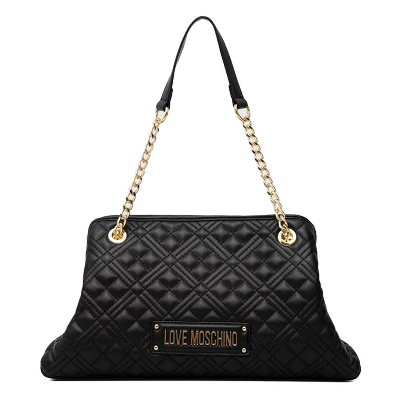 Borsa Donna a Spalla LOVE MOSCHINO linea Shiny Quilted colore Nero JC4013