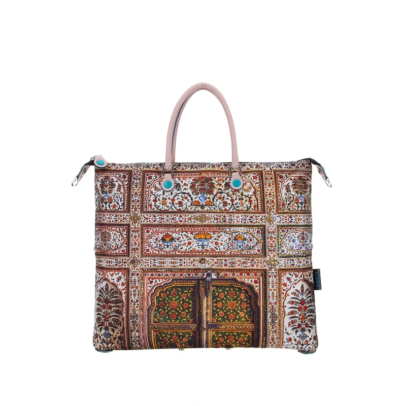 Borsa Donna a Mano con Tracolla GABS G3 Trasformabile in Tessuto stampa Porta Junagarh Large
