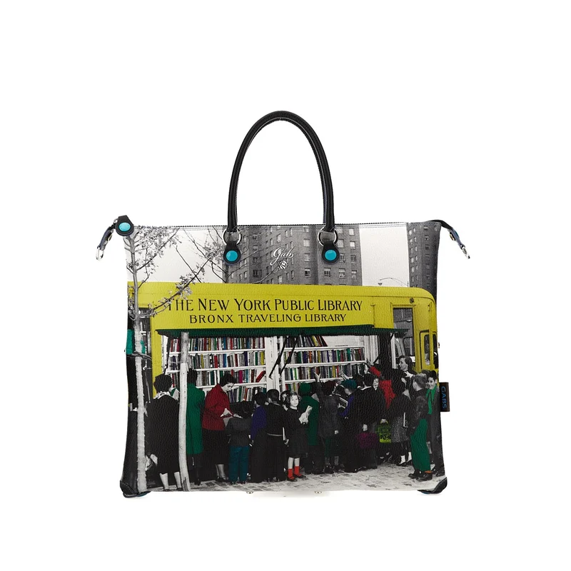 Borsa Donna a Mano con Tracolla GABS G3 PLUS Trasformabile in Pelle stampa Book Mobile Large