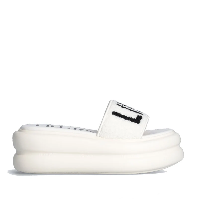 Scarpe Donna LIU JO Slider Platform Aria 06 con Maxi Fascia colore Bianco