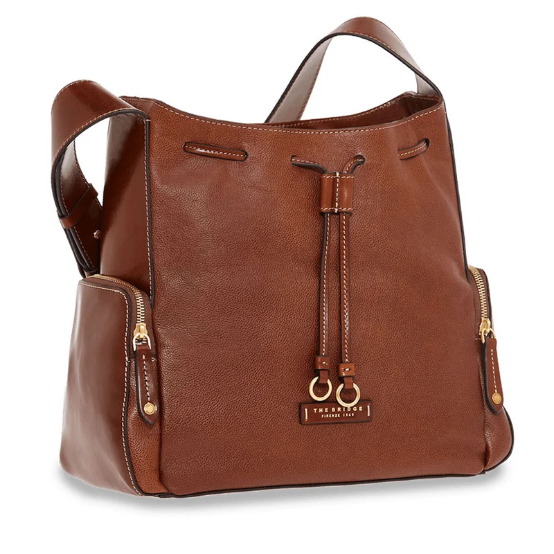 Borsa Donna Hobo THE BRIDGE linea Carlotta in Pelle Marrone