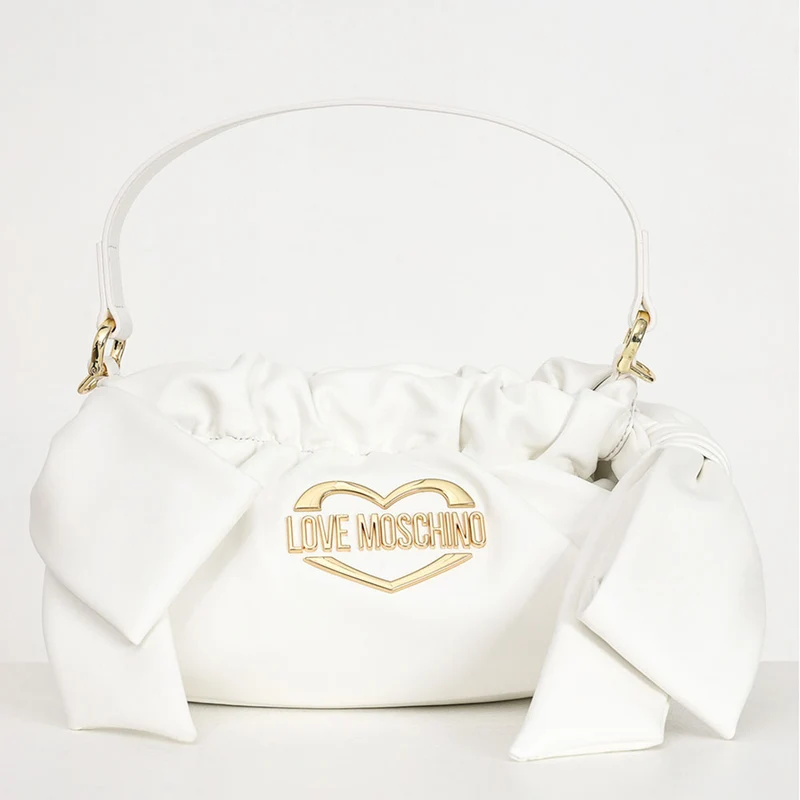 Borsa Donna a Mano LOVE MOSCHINO linea Double Bow colore Bianco
