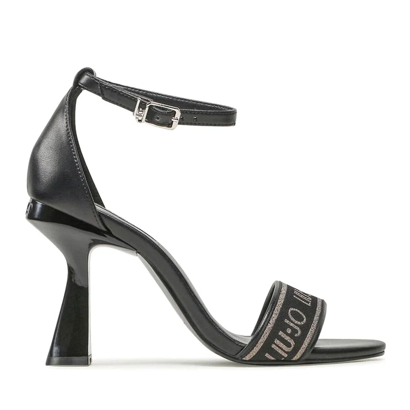 Scarpe Donna LIU JO Lisa 12 Sandali con Tacco e Fascia Logata colore Nero