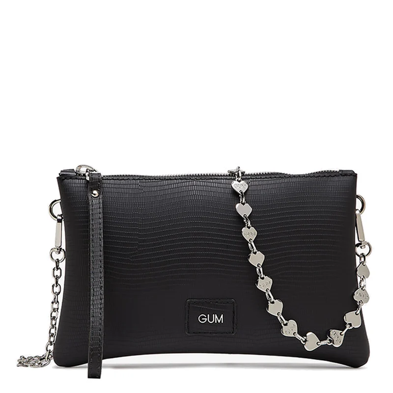 Borsa Donna a Tracolla Medium GUM linea Heart Jewel colore Nero