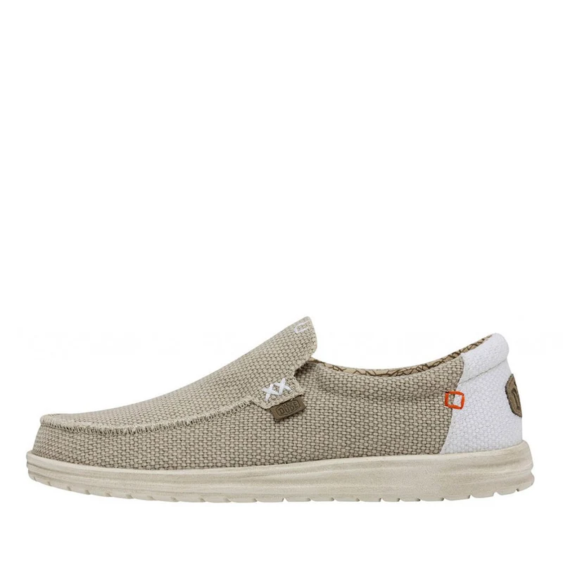 Scarpe Uomo HEY DUDE linea Mika Braided colore Off White