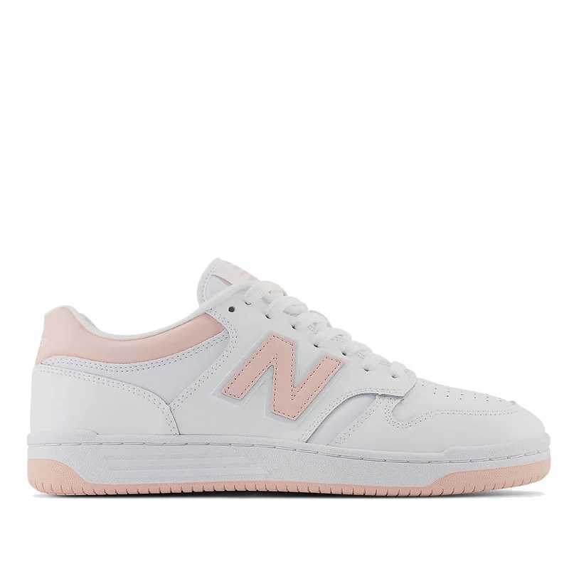 Scarpe Donna NEW BALANCE Sneakers 480 in Pelle colore White e Pink Haze