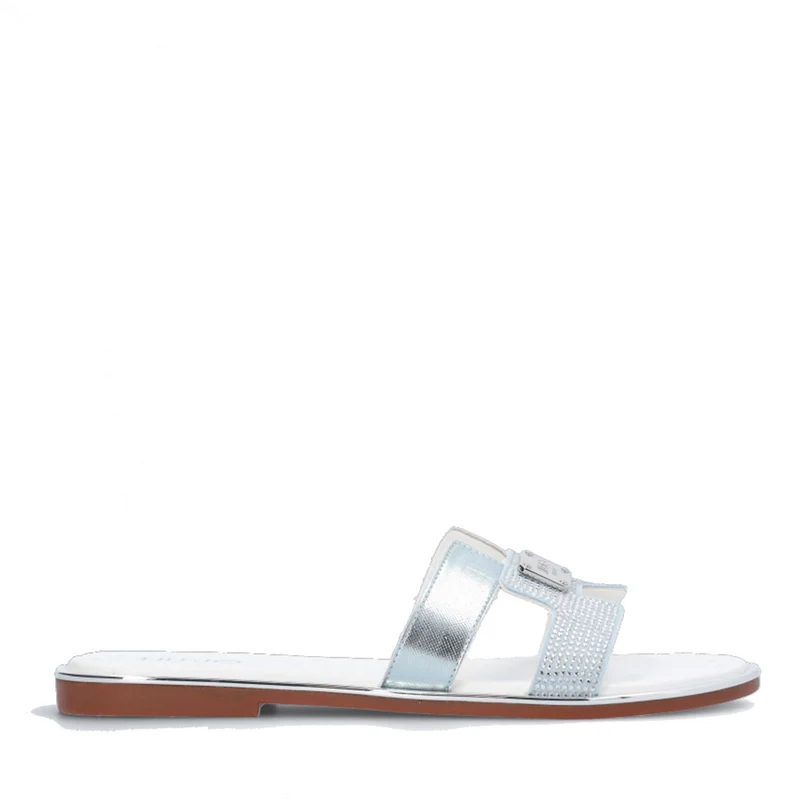 Ciabatta Flat Donna LIU JO Sally 511 con Strass colore Light Blue