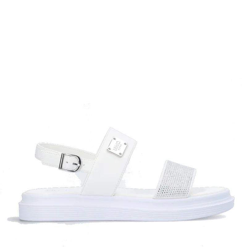 Scarpe Donna LIU JO Sandali Marty 522 Bianco con Strass