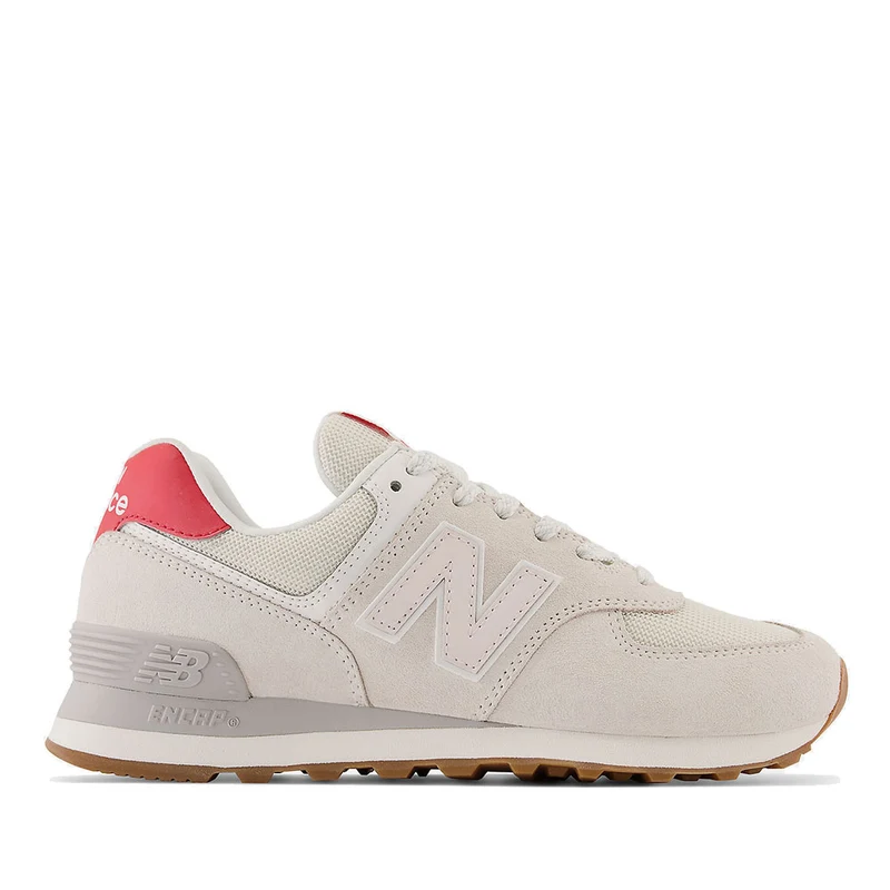 Scarpe Donna NEW BALANCE Sneakers 574 in Suede e Mesh colore Reflection e True Red