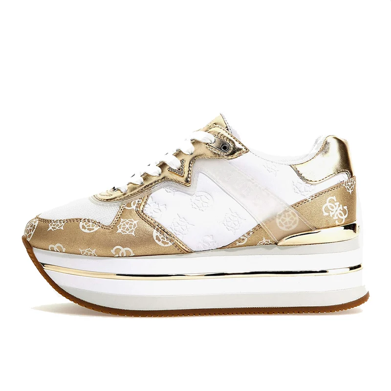 Scarpe Donna GUESS Sneakers Colore White - Gold Linea Harinna