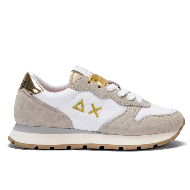 Scarpe Donna Sun68 Sneakers Ally Gold Silver Colore Bianco - Bianco Panna