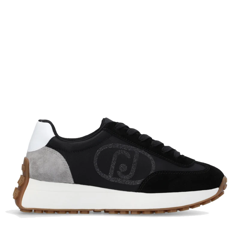 Scarpe Donna LIU JO Sneakers Lolo 09 in Suede e Nylon Nero