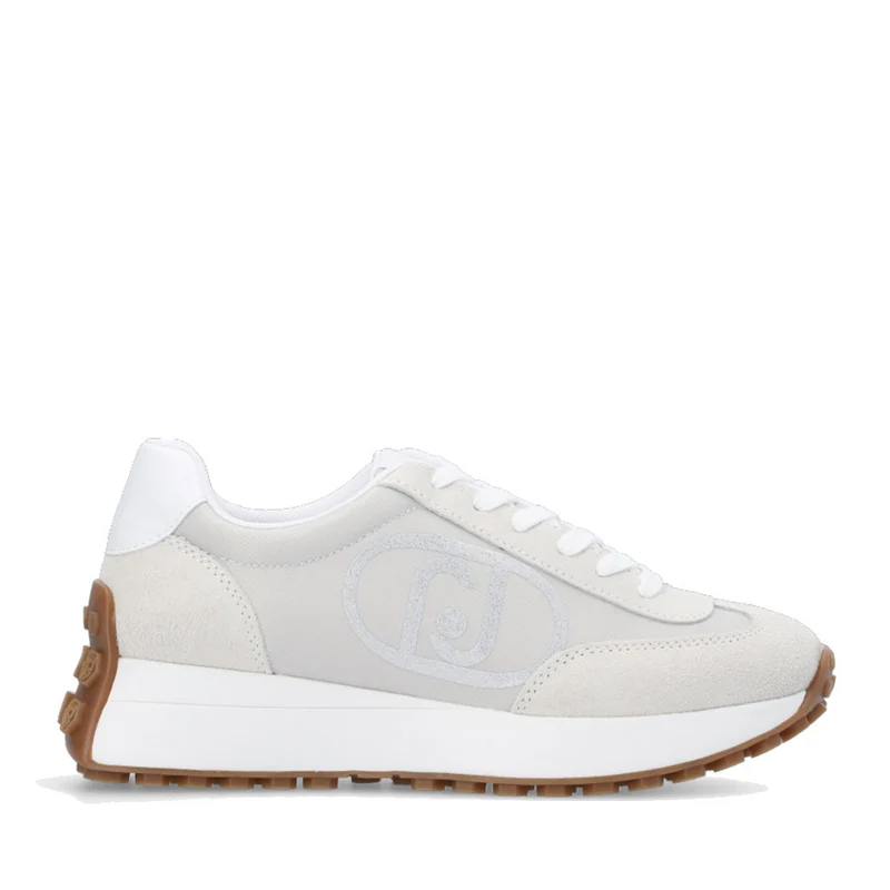 Scarpe Donna LIU JO Sneakers Lolo 09 in Suede e Nylon Bianco