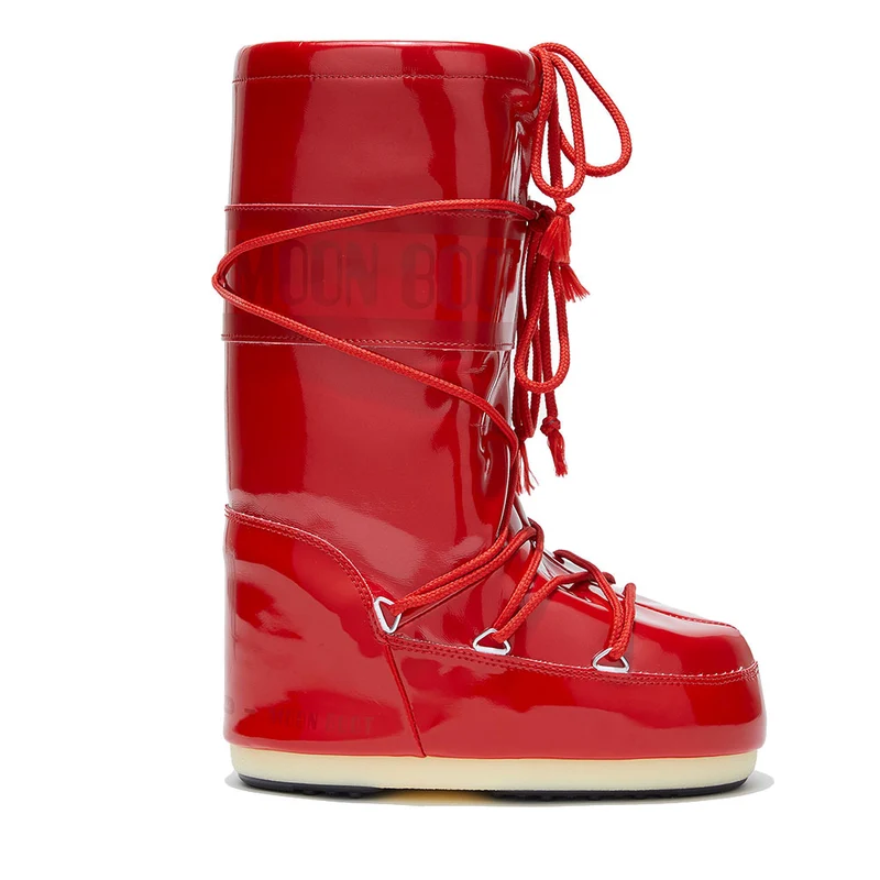Stivali da Neve Donna MOON BOOT Icon in Vinile Colore Rosso