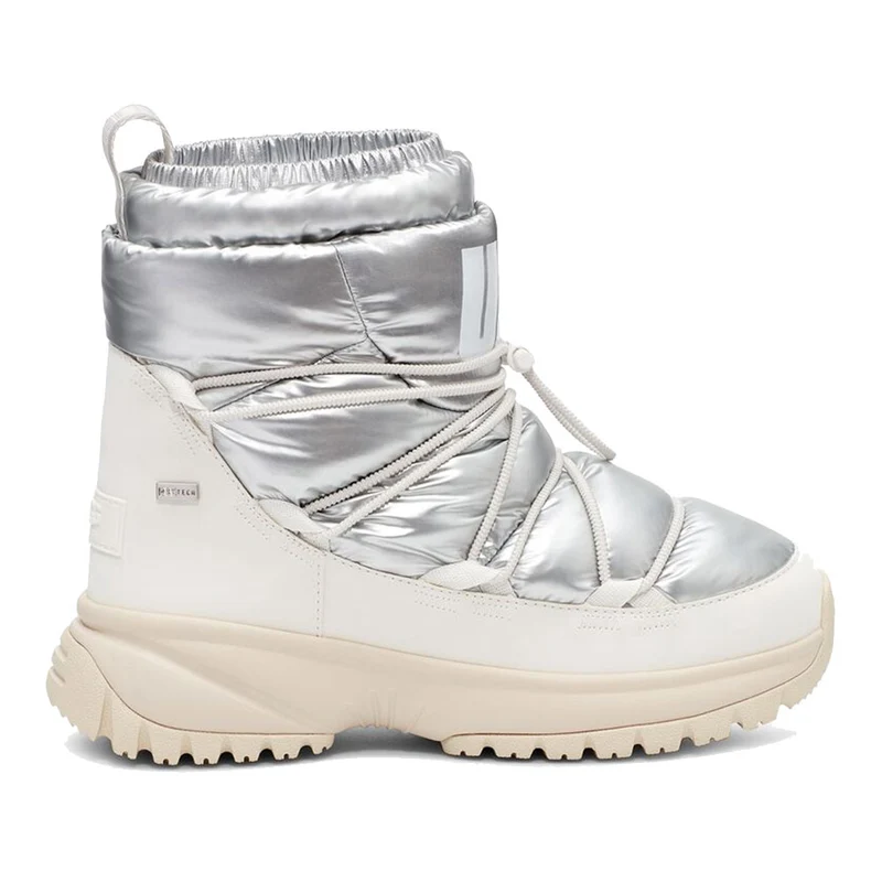 Stivali da Neve Donna UGG Yose Puffer in Tessuto Imbottito Silver
