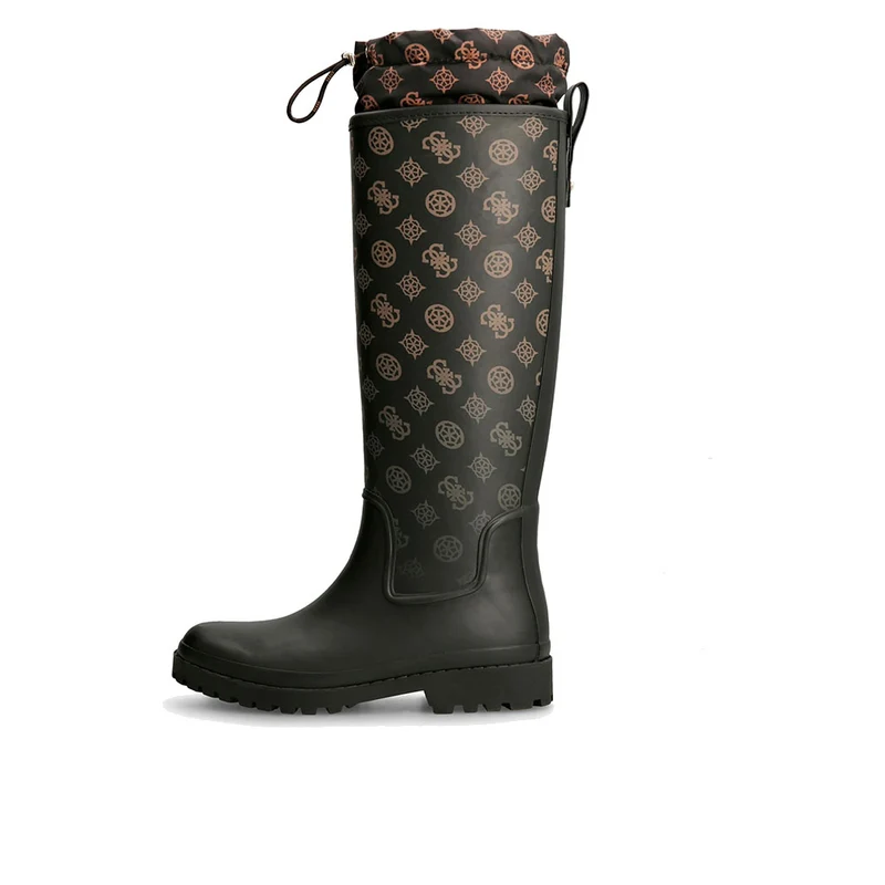 Scarpe Donna GUESS Stivali da Pioggia in Gomma Colore Brown - Ocra Linea Reisa