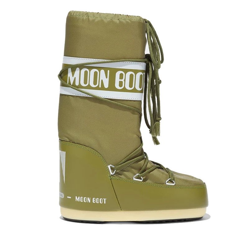 Stivali da Neve Unisex MOON BOOT Icon Nylon Colore Khaki