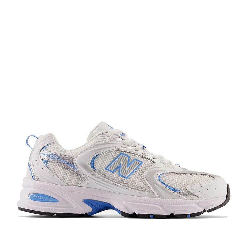 Scarpe Running NEW BALANCE Sneakers 530 in Tessuto Sintetico e Mesh colore White Silver Metallic e Sky Blue