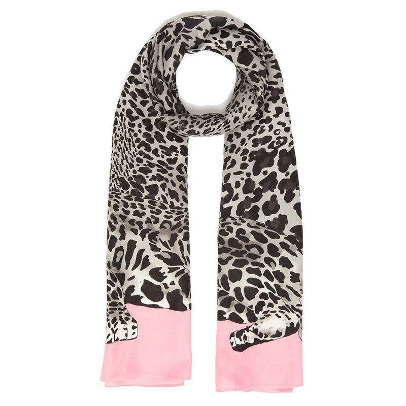 Stola Donna LIU JO in Tessuto stampa Animalier con Leopardo colore Begonia
