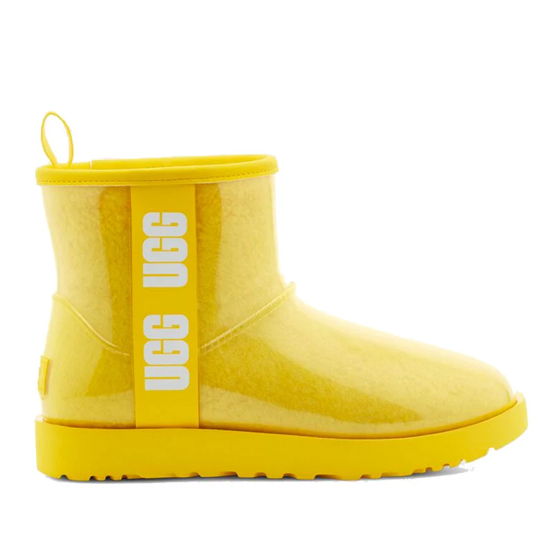 Stivaletti Donna UGG Classic Clear Mini in Lana e Materiale Impermeabile colore Canary