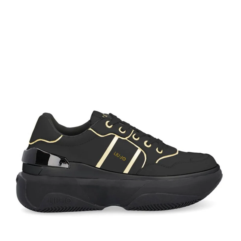 Scarpe Donna LIU JO Chuncky Sneakers June 02 in Pelle Nero