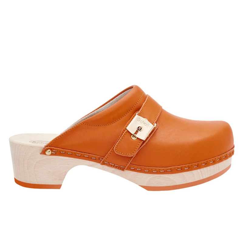Scarpe Donna SCHOLL Zoccoli in Legno Linea Pescura Clog Colore Arancione